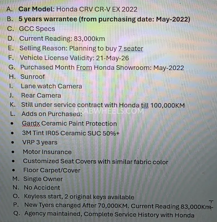 Honda CR-V 2022 for Sale in Abu Dhabi Image-15